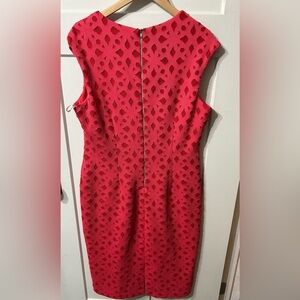 Maggy London Elegant coral salmon cutout Sleeveless Dress